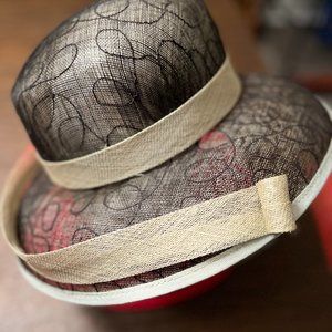 Soprattutto Black Mesh Hat with Pale Green Trim